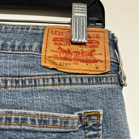 Vintage Levi 519 ‘04 Y2K Low Stretch Flare Jeans Juniors Size 9 JR M Dark Wash. - Picture 14 of 14